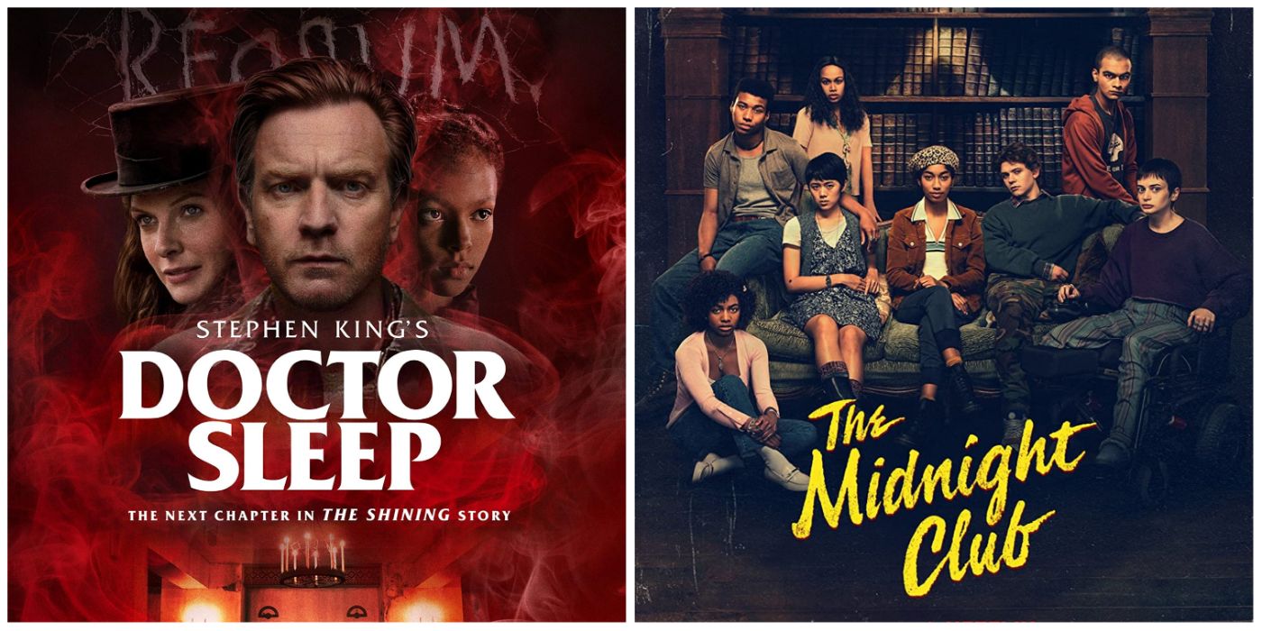 Split image of the poster for Doctor Sleep and The Midnight Club