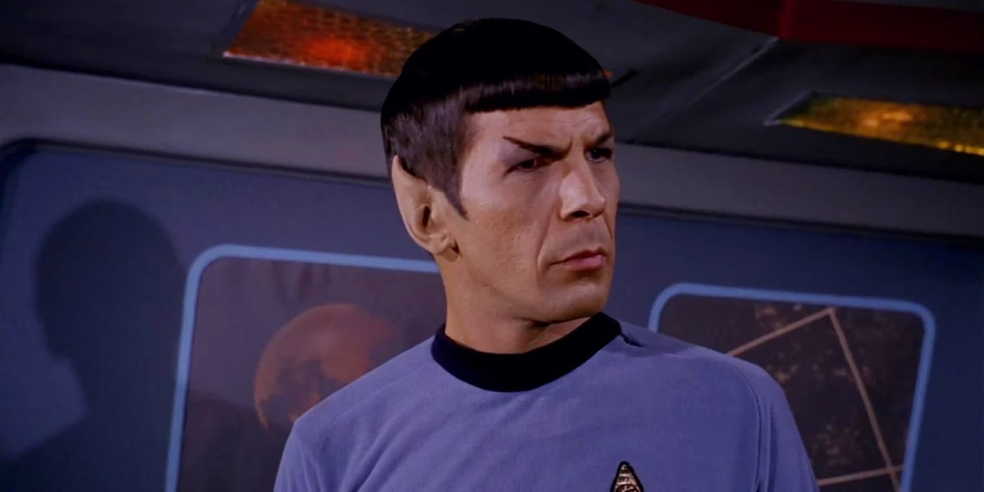 Spock on the bridge of Enterprise in Star Trek: The Original Series