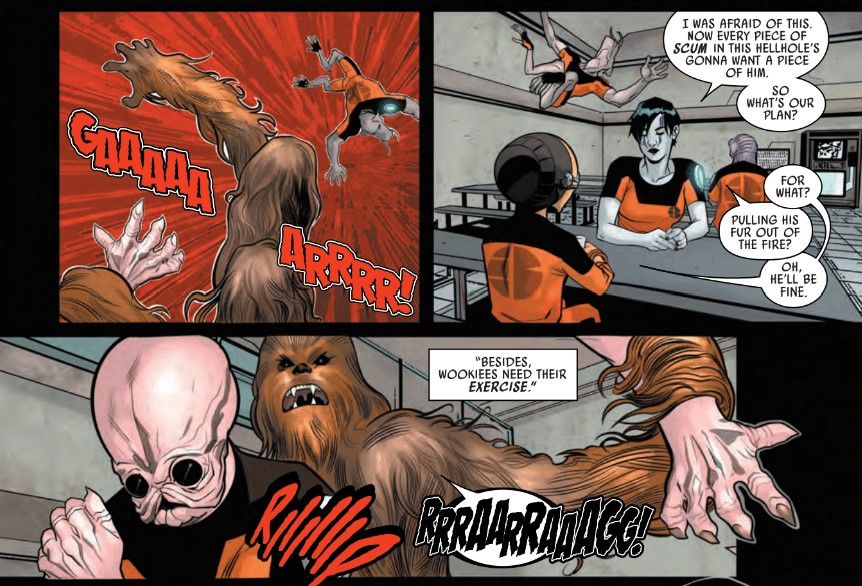 Star Wars Han Solo and Chewbacca Ripping Inmates Arm Off