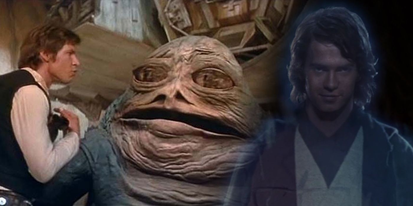 Han Solo, Jabba the Hutt and Anakin Skywalker from the Original Trilogy's Special Edition