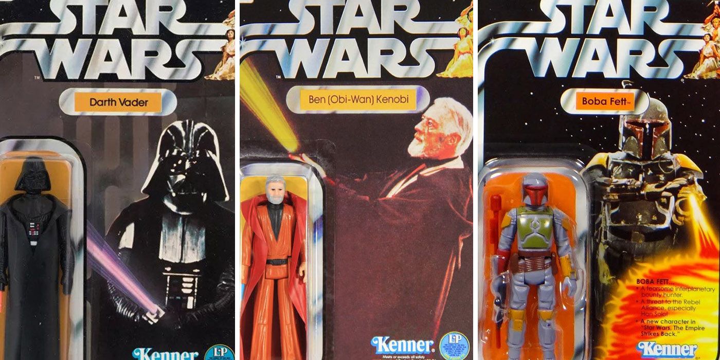 Star Wars Darth Vader, Ob-Wan Kenobi and Boba Fett rare toys and action figures