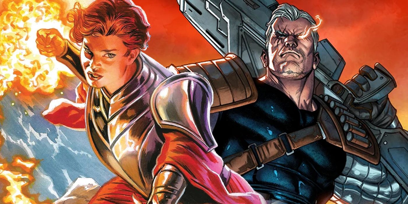 Rachel Summers as Askani and Nathan Summers as Cable split image
