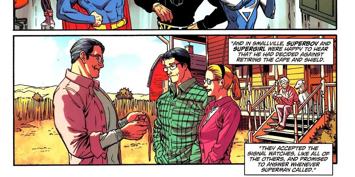 Superman inviting people to join the Supermen Of America