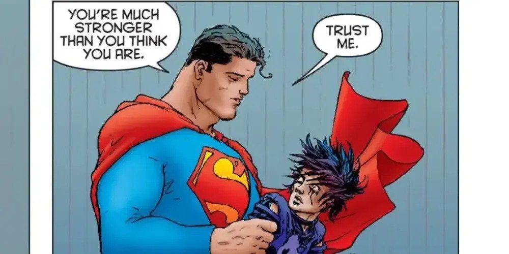 Superman Saving Young Woman in All-Star Superman