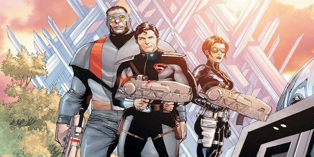 Superman, Ursa, and Non in Kryptonian Military Gear in DC Comics