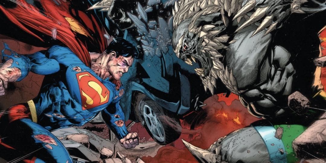 Superman fights Doomsday in Superman Rebirth