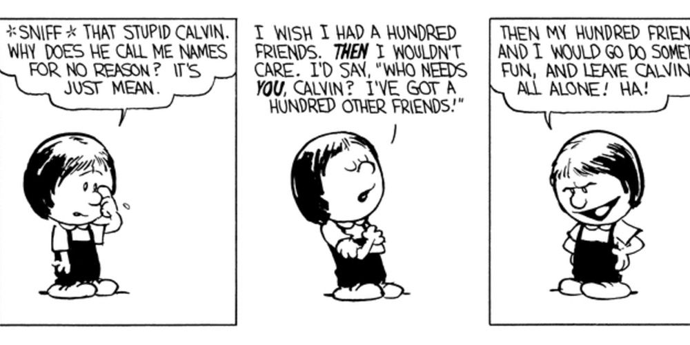 Susie is sad and angry at Calvin
