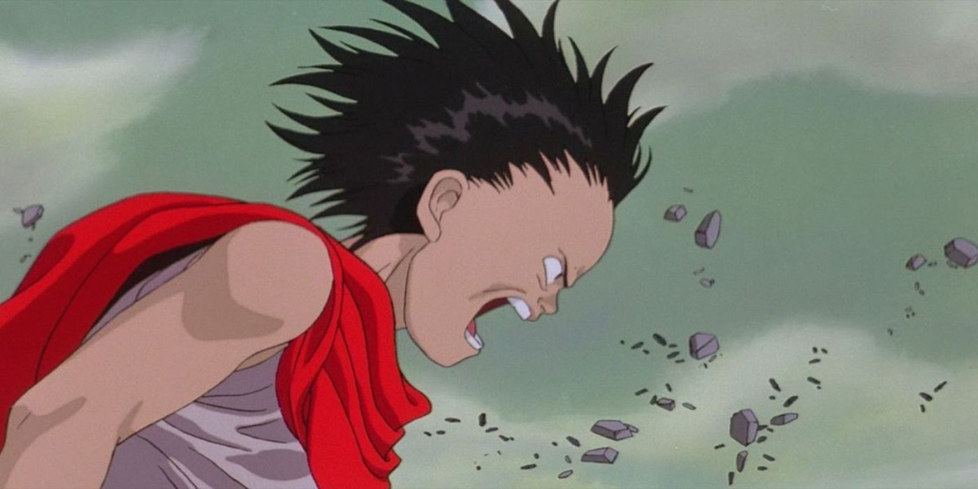 Tetsuo de Akira gritando com raiva.