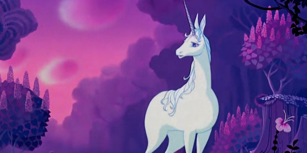 The Last Unicorn staring off into the distance