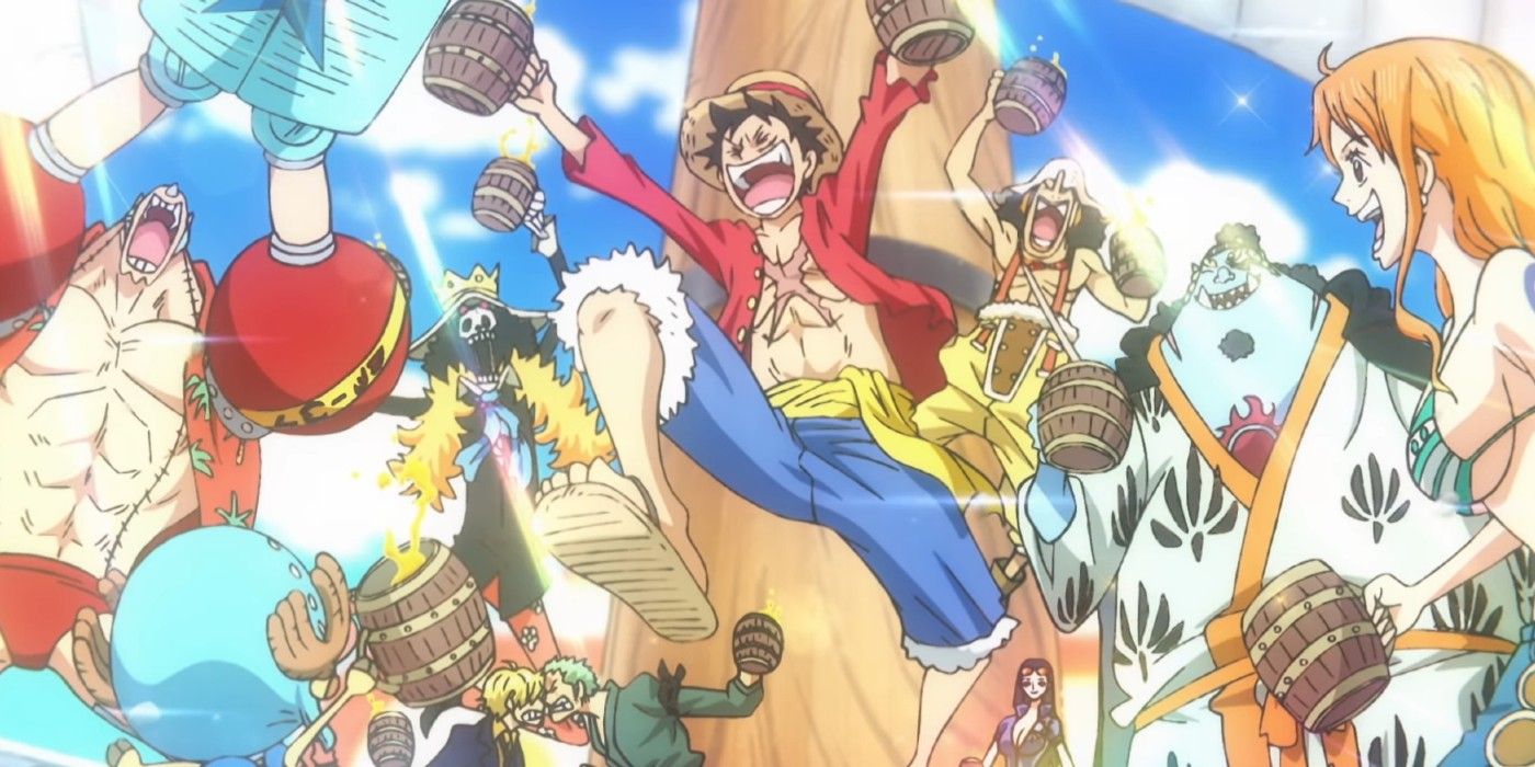 The Straw Hats party hard in One Piece Anime