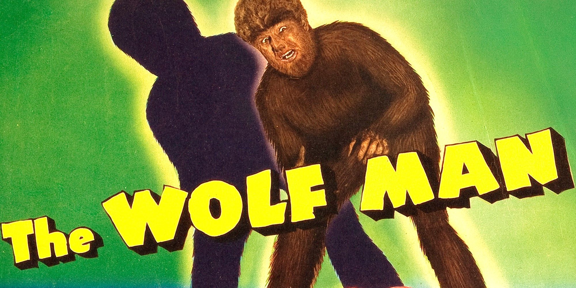 The Wolf Man (1941) official lobby card, showing the monster and the film's title
