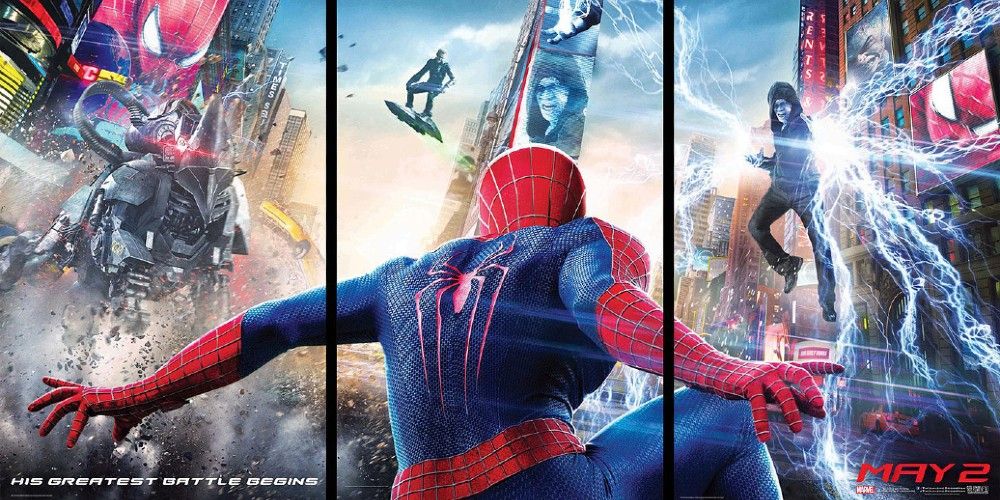 Spider-Man fights Rhino, Green Goblin and Electro in The Amazing Spider-Man 2