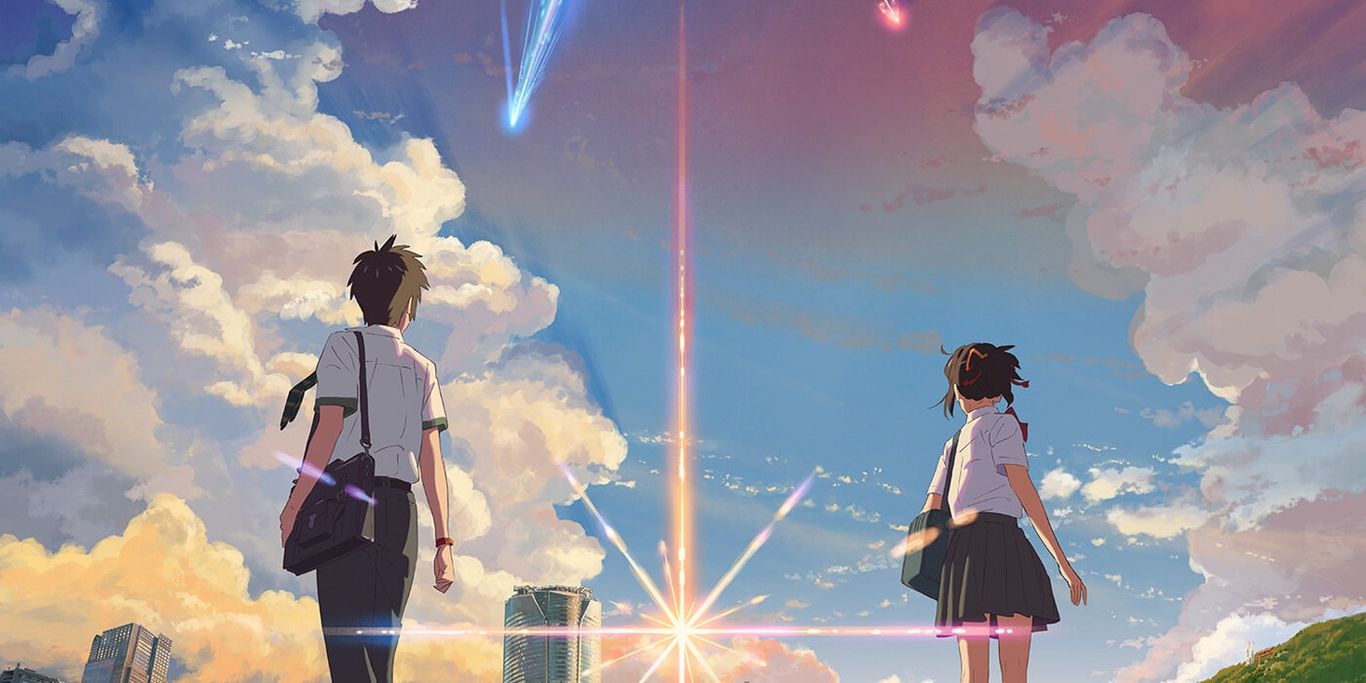Taki and Mitsuha from Your Name.