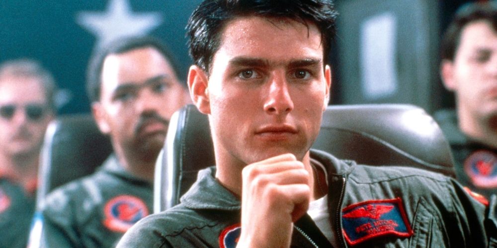 Tom Cruise as Lt. Pete Maverick Mitchell in the original Top Gun.