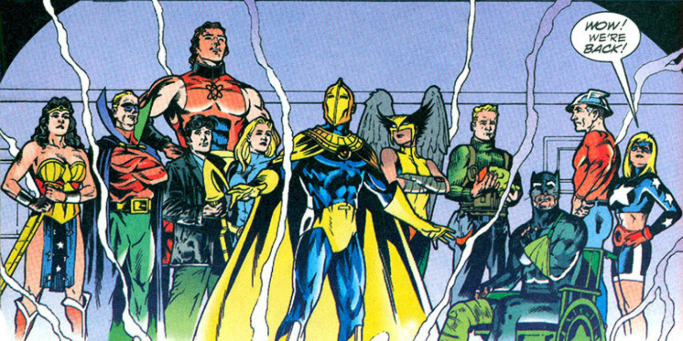 Doctor Fate with members of the JSA 