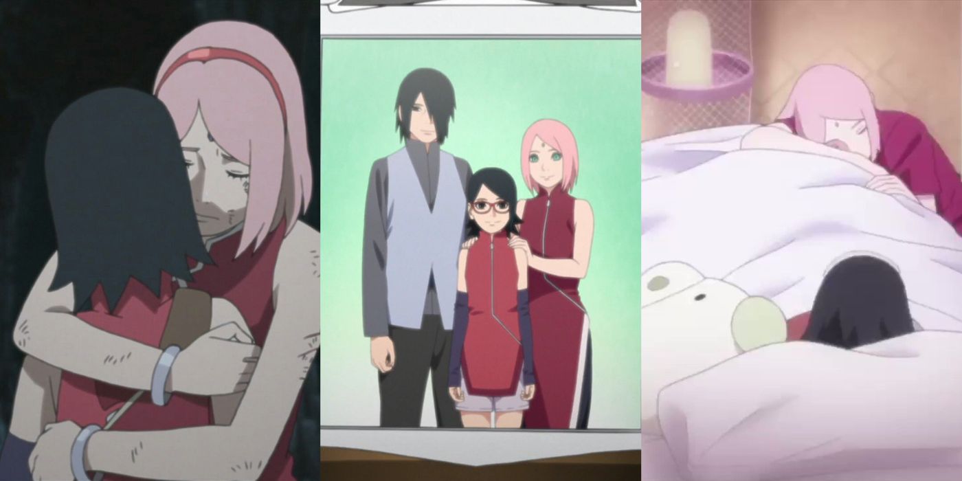 boruto pegando a sakura