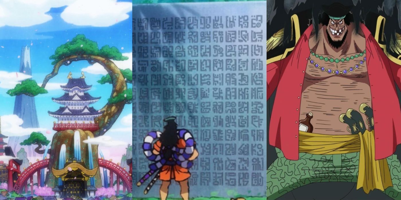 Wano Country, Oden Reading A Poneglyph, And Blackbeard Looking Menacing