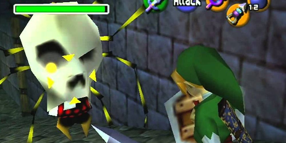 Skulltula Impedes Links Path In Zelda Ocarina Of Time
