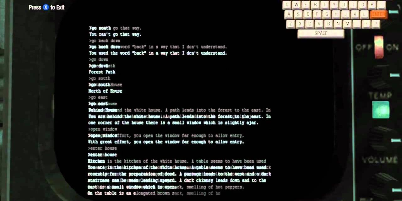 Zork being played on a monitor in Call of Duty Black Ops