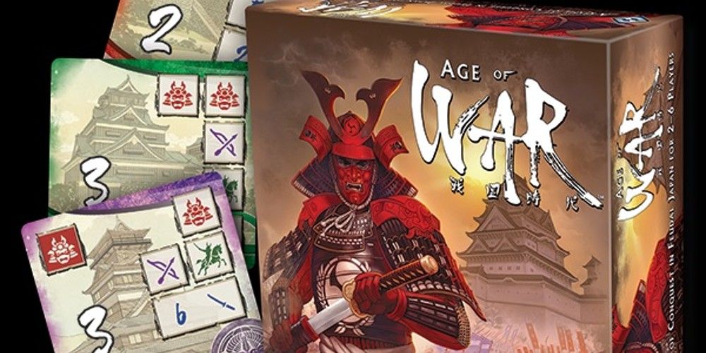The box and cards from the game Age of War
