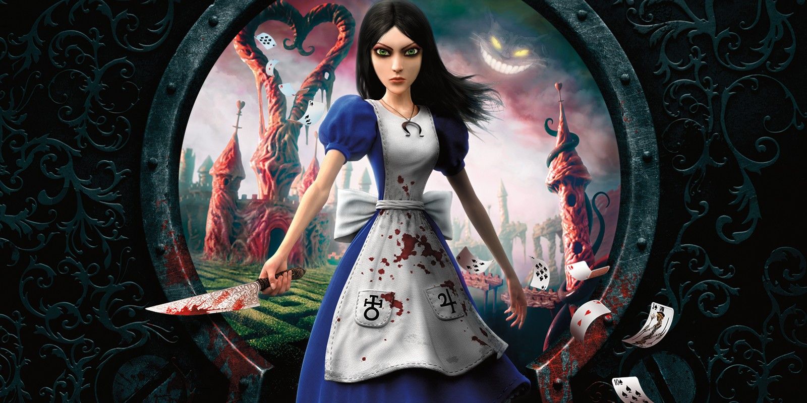 alice cutting her way through wonderland