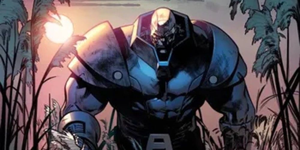 Marvel Comics' Apocalypse looking straight ahead threateningly 