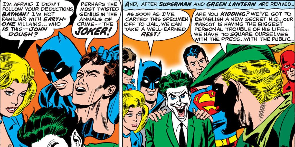 Batman unmasks Joker with Justice League