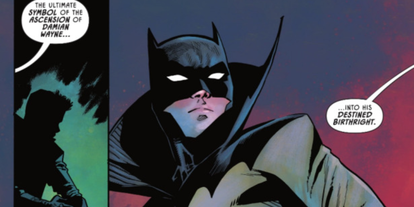 Damian Wayne in the Batsuit in Batman vs. Robin