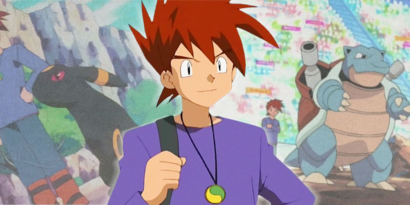 Gary Oak and his prized Pokemon in the anime