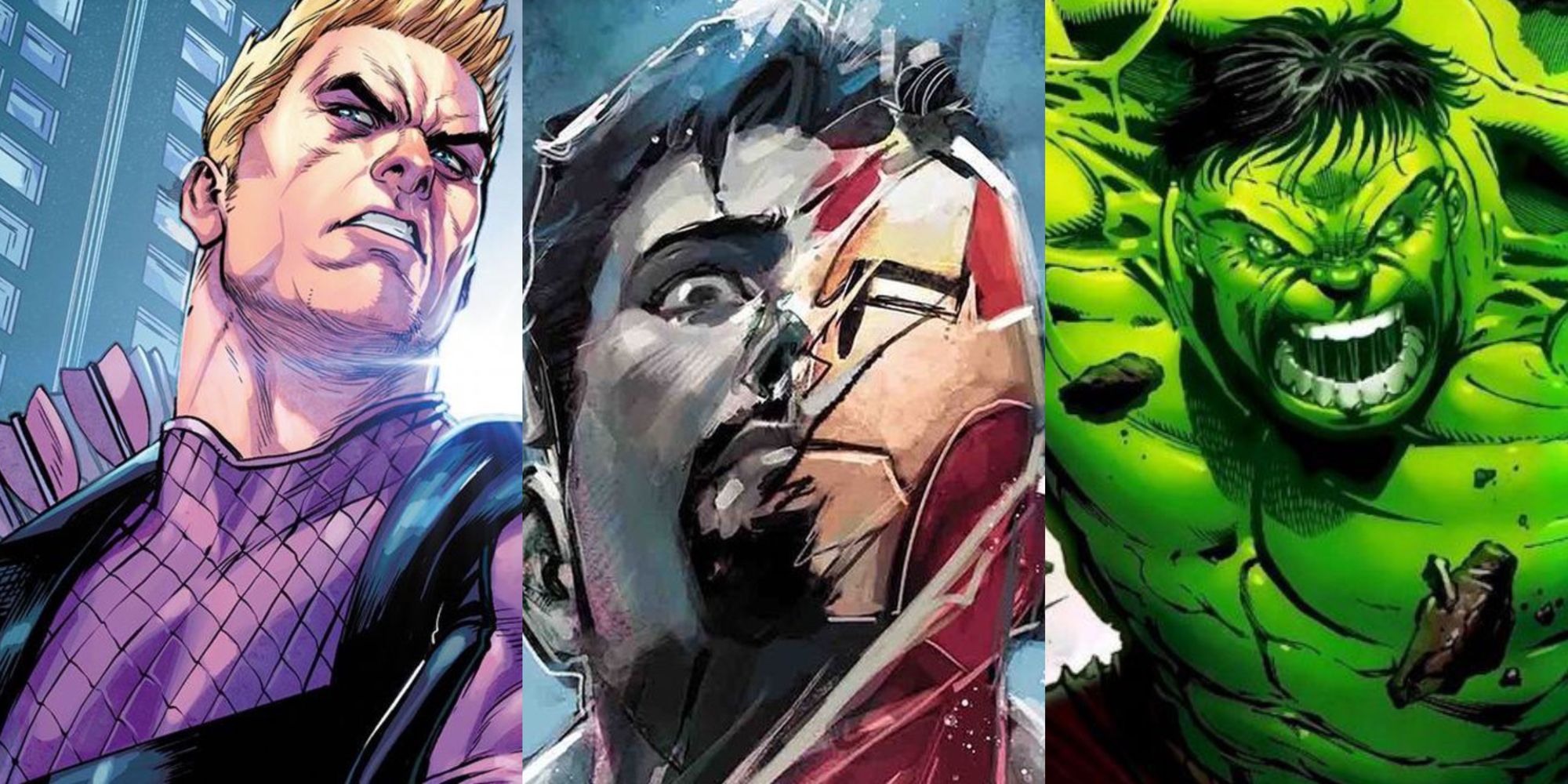 Hawkeye, Iron Man, and Hulk in Marvel Comics