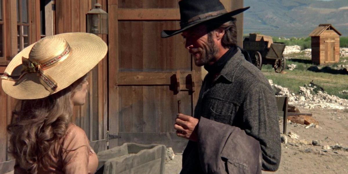 Marianna Hill and Clint Eastwood in High Plains Drifter