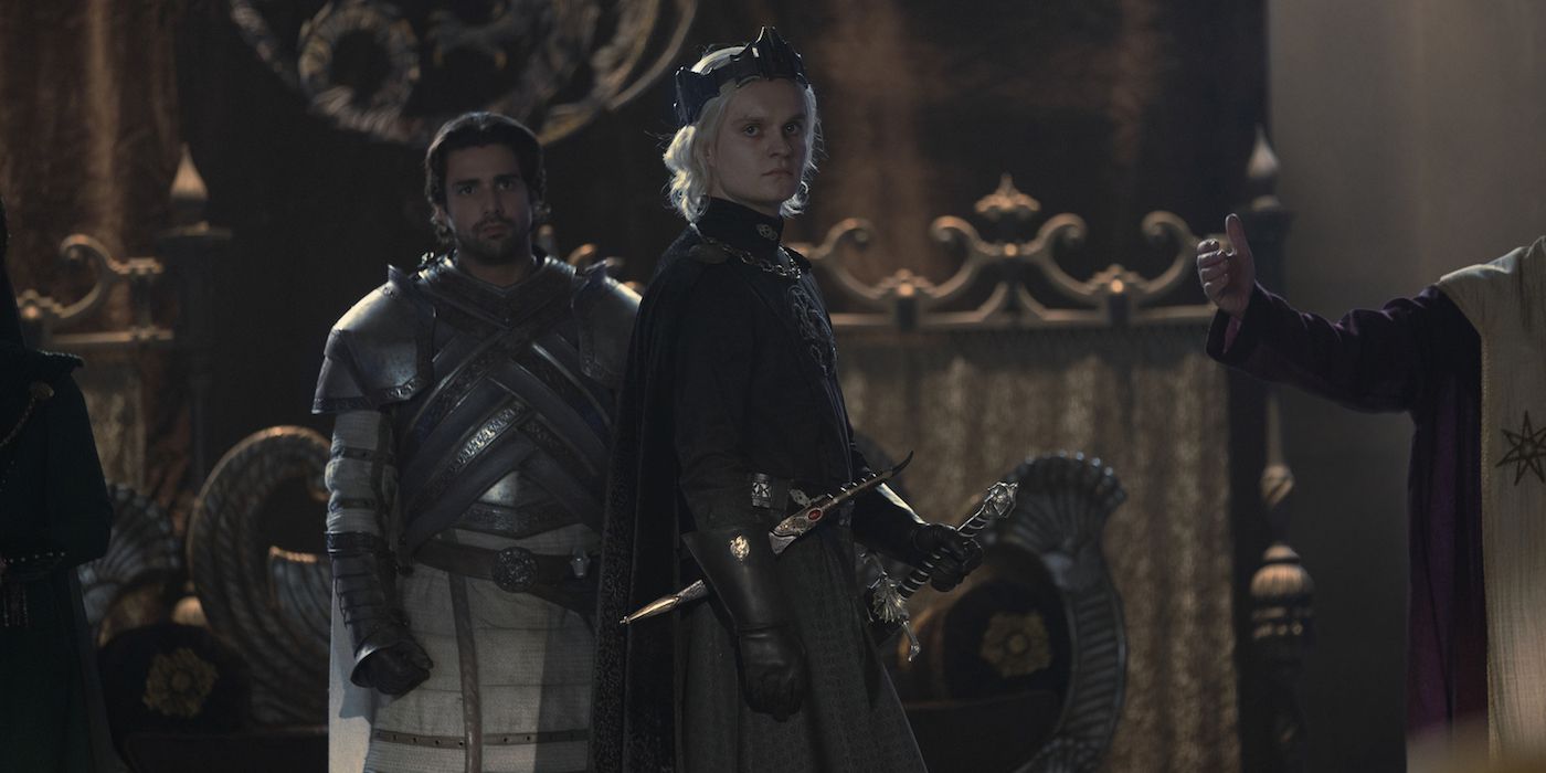 Aegon II Targaryen at his coronation in House of the Dragon