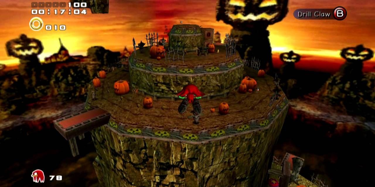 Knuckles in the Pumpkin Hill Stage in Sonic Adventure 2