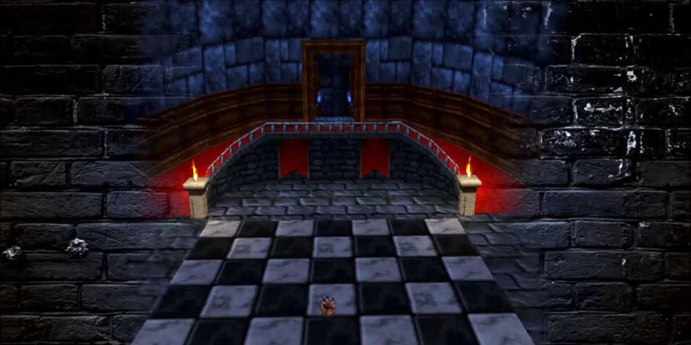 Creepy Castle from Donkey Kong 64 entrance with torches