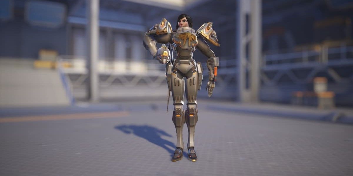Pharah poses in a ready position in a still from Overwatch 2