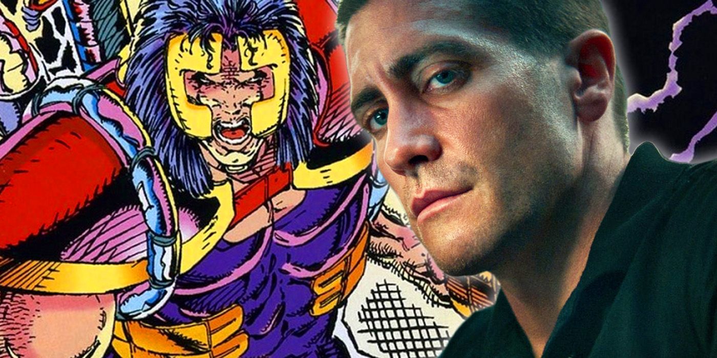 Prophet on the cover of Youngblood #2 next to an image of Jake Gyllenhaal from The Guilty.
