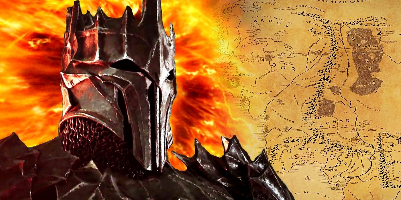 sauron and a Map of Middle earth