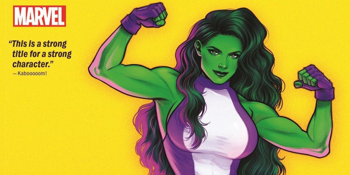 Marvel's She-Hulk-2 cover, with She-Hulk posing in a classic muscle pose.
