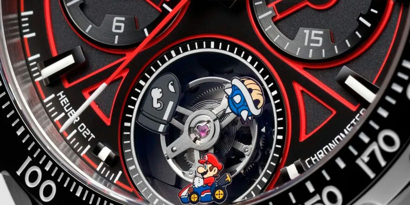 Close-up of Tag Heur Mario Kart Watch 