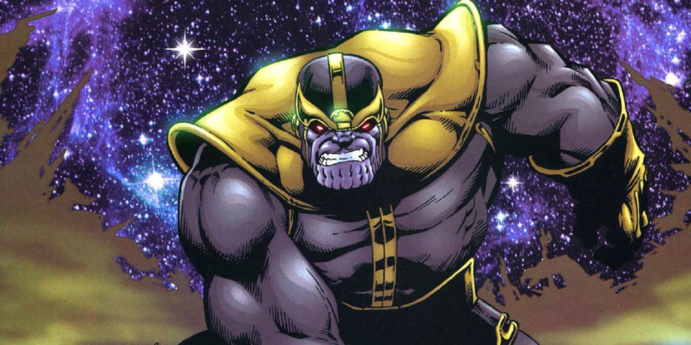 Thanos getting angry in Marvel Comics