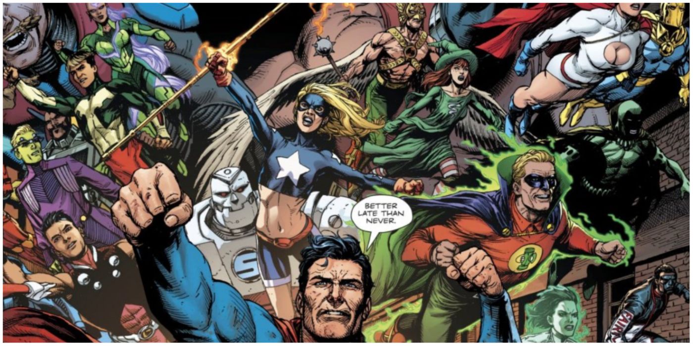 the JSA returning in Doomsday Clock in DC comics