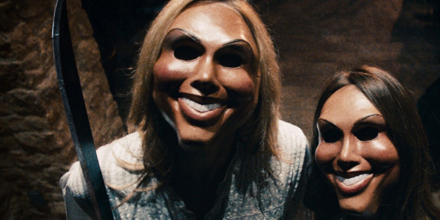 Killers from The Purge wearing masks