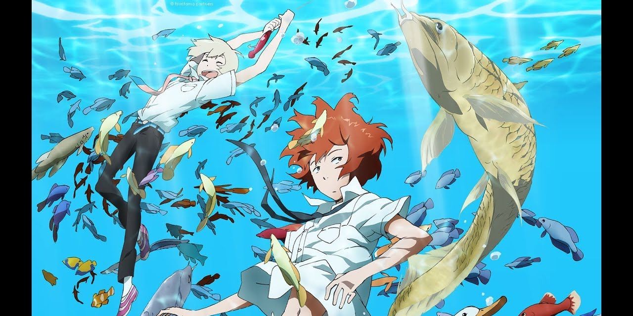 Premium Photo | Anime boy looking at fish in aquarium with light shining  through generative ai