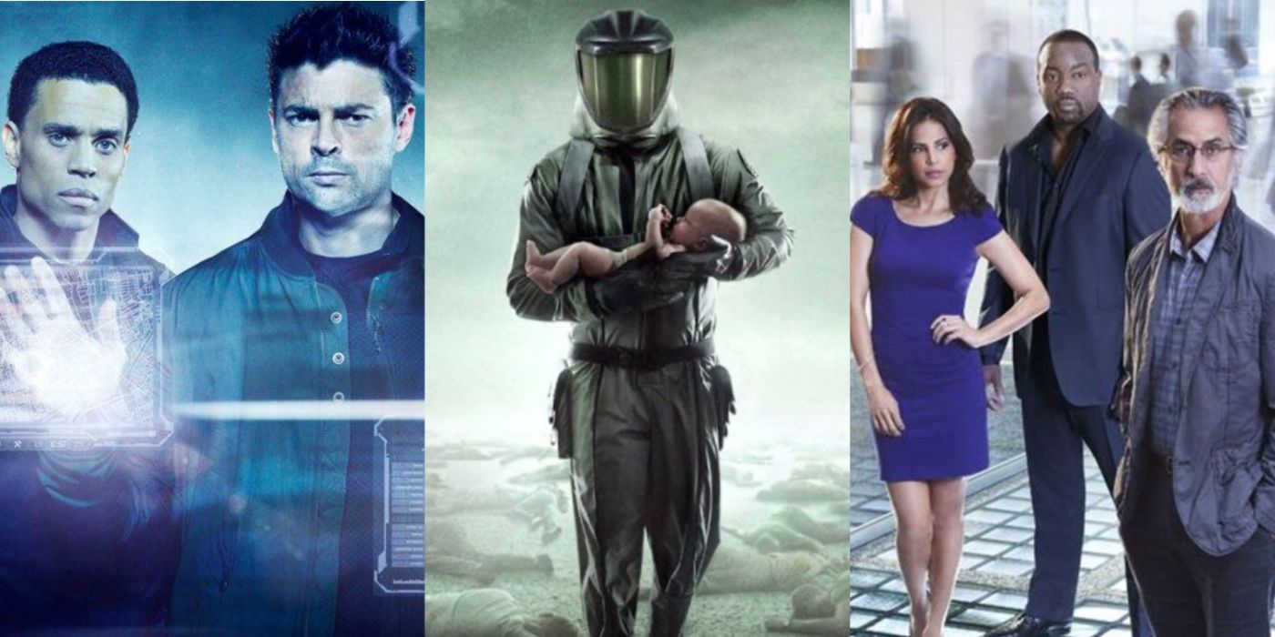 underrated sci-fi series triptych - including almost human, the andromeda strain, and alphas