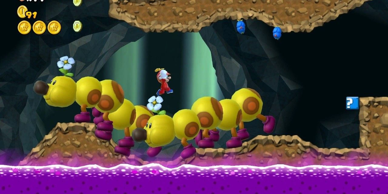 Two Wigglers in New Super Mario Bros Wii