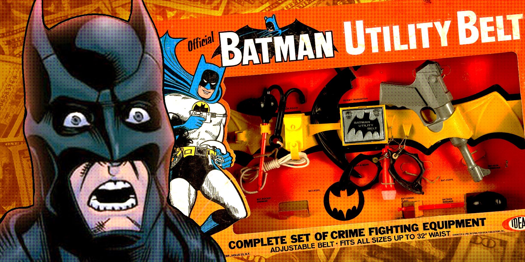 Mattel Batman TV 1966 Adam West Costume Utility Belt + Batarang