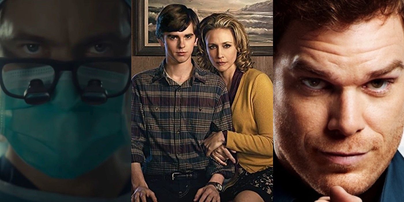10 TV Shows With Serial Killer Protagonists Feature Image: Christopher Duntsch, Norman and Norma Bates, and Dexter Morgan