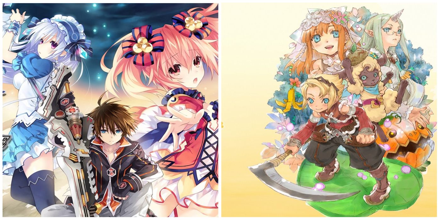 A split image of Fairy Fencer F and Rune Factory 3