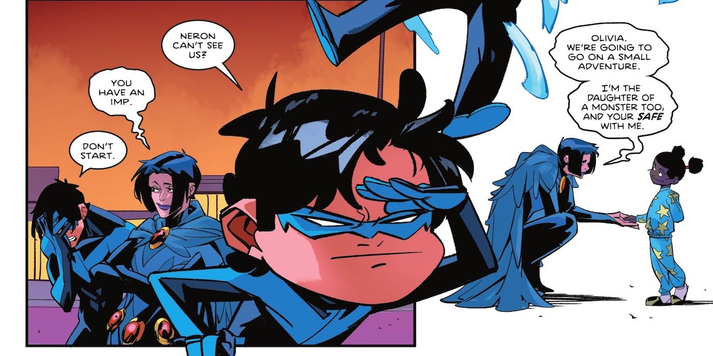 Nightwing reveals Blockbuster has a daughter, Olivia 