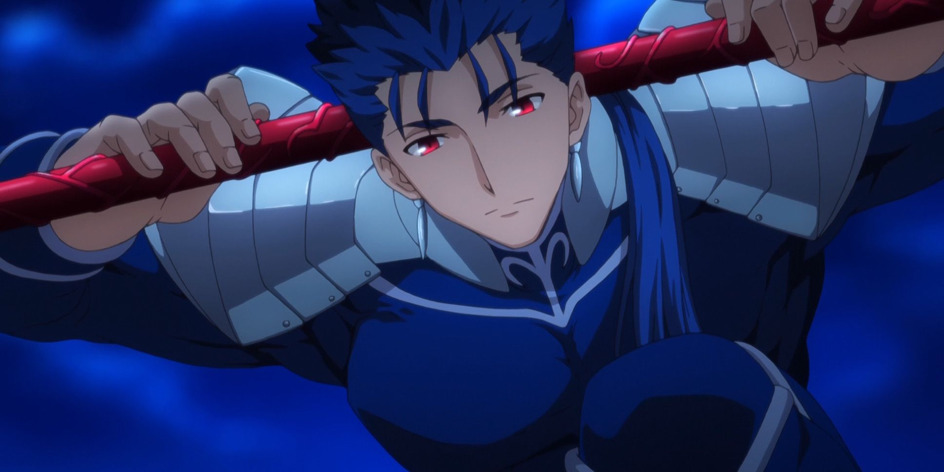 Lancer in Fate/Stay Night looking nonchalant